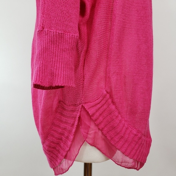 a.moon Lightweight Raglan Dolman Sleeve Knit Top M - Picture 3 of 8